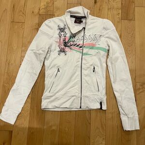 Women's White Graphic Jacket